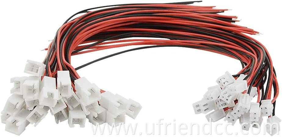 2.54mm 2PIN Female and Male Connection Plug with Red Black Terminal Connector Wire Cable Compatible with JST-XHP 200mm